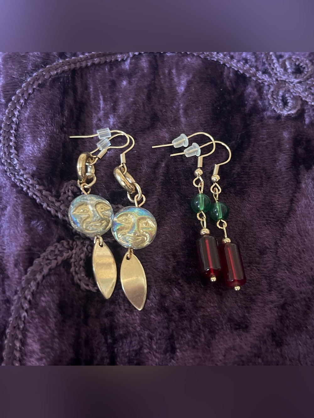 Handmade Gold Tone Earring Set
